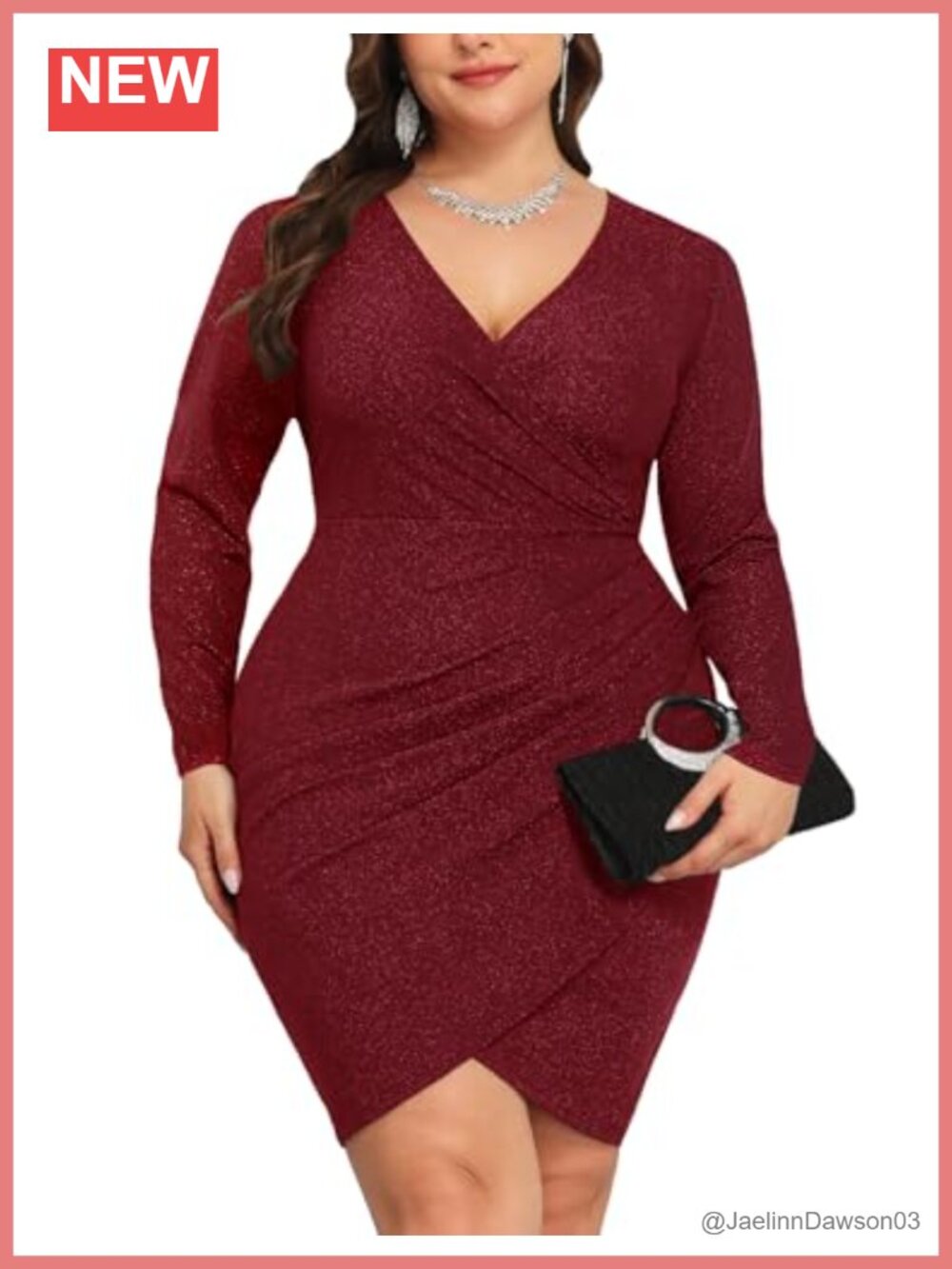 Plus Size Sequin Glitter Ruched Bodycon Mini Wrap Dress Ruffle Sleeve Party